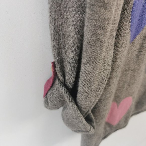 WHITE STUFF Lots of Love Jumper Hearts NEW £55 UK Size 10 Roll Tab Sleeves - Picture 5 of 7